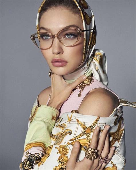 gigi hadid versace eyeglasses|gigi hadid versace fashion week.